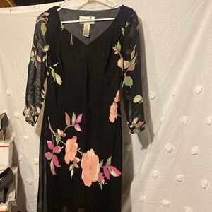 Vintage Evan Picone S 4 MIDI Floral Dress